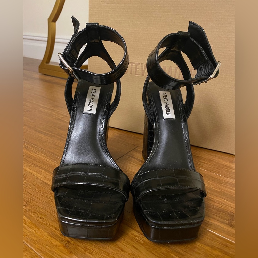 Steve Madden Block Heel In Black Croc - image 2